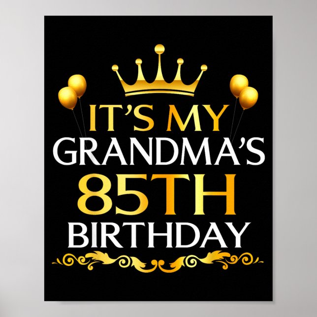 Affiche C'est l'anniversaire de ma grand-mère 85 ans Joyeu (Devant)