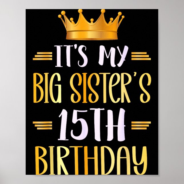 Affiche C'est l'anniversaire de ma grande sœur 15 ans Joye (Devant)