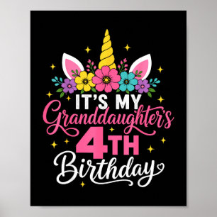 Affiche C'est l'anniversaire de ma petite-fille 4 ans Lico
