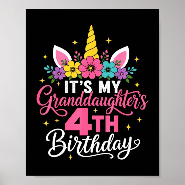 Affiche C'est l'anniversaire de ma petite-fille 4 ans Lico (Devant)
