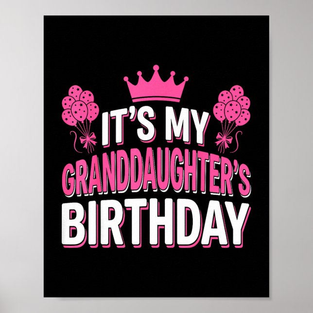 Affiche C'est l'anniversaire de ma petite-fille tenue de f (Devant)