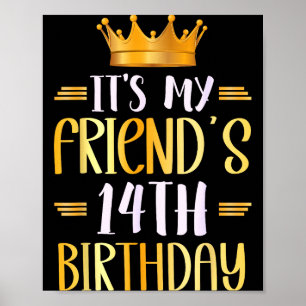 Affiche C'est l'anniversaire de mes 14 ans Joyeux 14 ans _