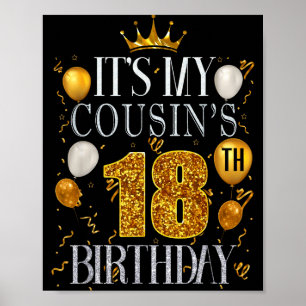 Affiche C'est l'anniversaire de mes 18 ans Cousin Joyeux A