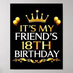 Affiche C'est l'anniversaire de mes 18 ans Joyeux Annivers