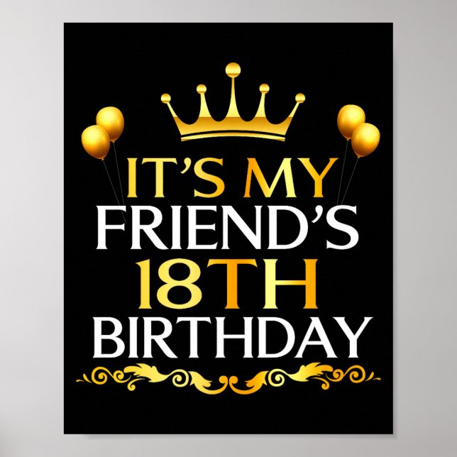 Affiche C'est l'anniversaire de mes 18 ans Joyeux Annivers (Devant)