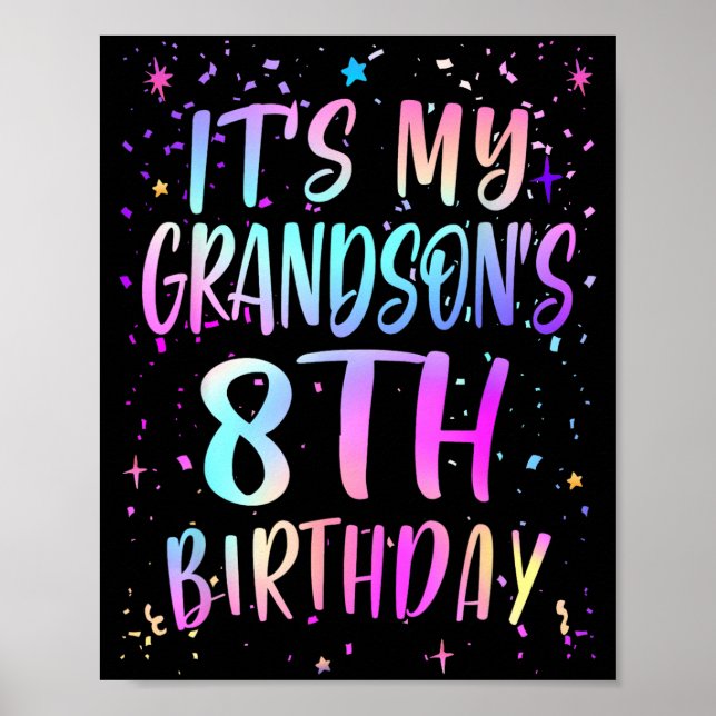 Affiche C'est l'anniversaire de mon petit-fils de 8 ans Co (Devant)