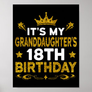 Affiche C'est l'anniversaire des 18 ans de ma petite-fille
