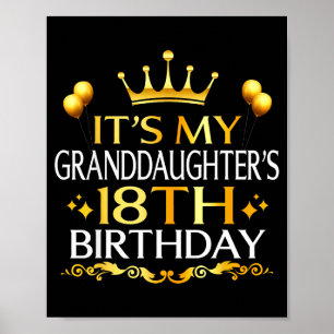 Affiche C'est l'anniversaire des 18 ans de ma petite-fille