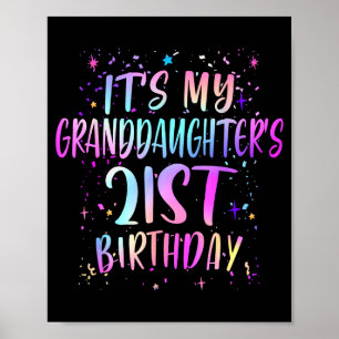 Affiche C'est l'anniversaire des 21 ans de ma petite-fille