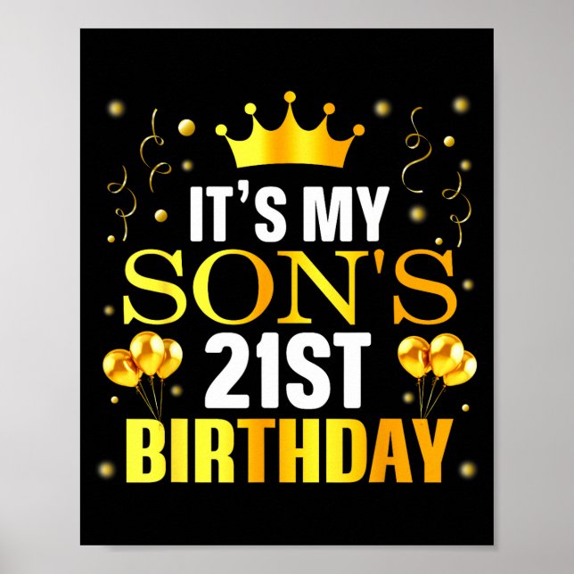 Affiche C'est l'anniversaire des 21 ans de mon fils Joyeux (Devant)