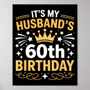 Affiche C'est l'anniversaire des 60 ans de mon mari Illust