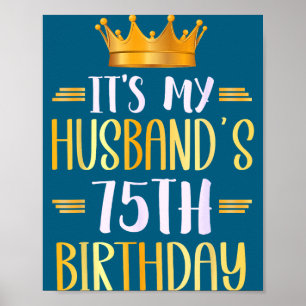 Affiche C'est l'anniversaire des 75 ans de mon mari Illust