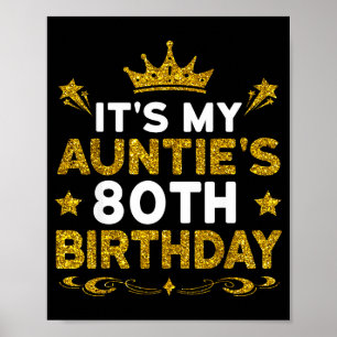 Affiche C'est l'anniversaire des 80 ans de ma tante Joyeux