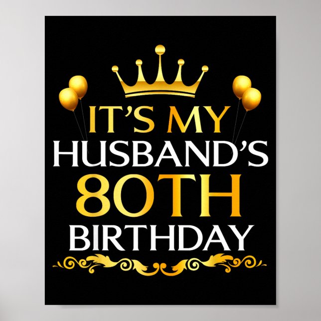 Affiche C'est l'anniversaire des 80 ans de mon mari Illust (Devant)