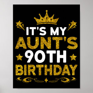 Affiche C'est l'anniversaire des 90 ans de ma tante Joyeux