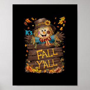 Affiche C'est l'automne, vous tous, joli épouvantail, auto