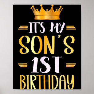 Affiche C'est le 1er anniversaire de mon fils Joyeux 1 an 