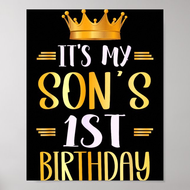 Affiche C'est le 1er anniversaire de mon fils Joyeux 1 an  (Devant)