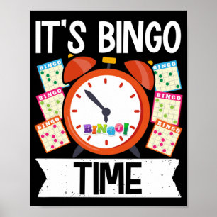 Affiche C'Est Le Bingo Time Drôle Lucky Gambling