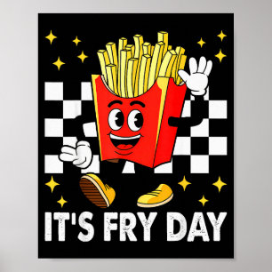 Affiche C'est le jour des frites - Nourriture rapide de fr