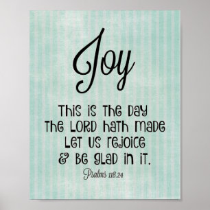 Affiche C'est le jour où le Seigneur a fait la Bible Verse