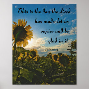 Affiche C'est le jour, verset biblique