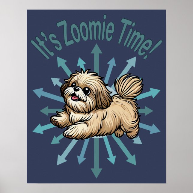 Affiche C'est le moment de Zoomie Shih Tzu (Devant)