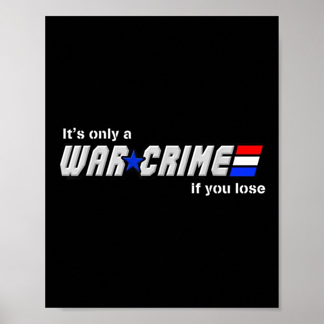 Affiche C'Est Le Seul Crime De Guerre Si Vous Perdez (Devant)