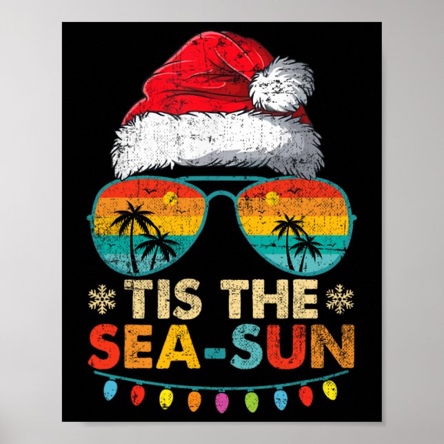 Affiche C'est le soleil de la mer Santa Beach été Noël en  (Devant)