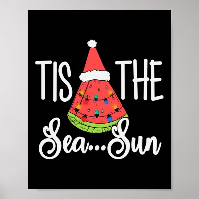 Affiche C'est Le Soleil De Mer Pastèque Noël En Juillet Ét (Devant)