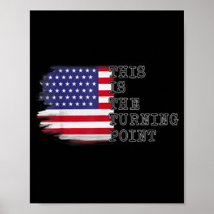 Affiche C'est le Tee Point de Retournement Drapeau Usa Pou