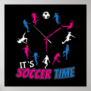 Affiche C'est le temps du soccer Citation de soccer pour f
