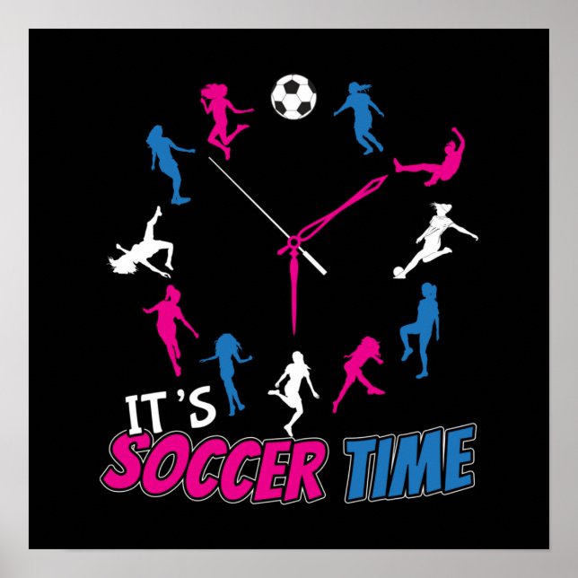 Affiche C'est le temps du soccer Citation de soccer pour f (Devant)