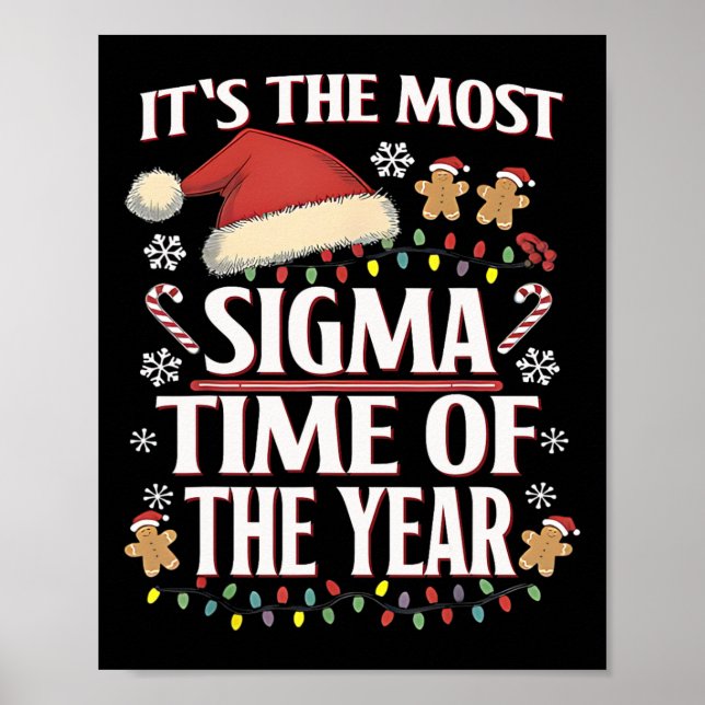 Affiche C'est le temps le plus sigma de l'année Noël drôle (Devant)