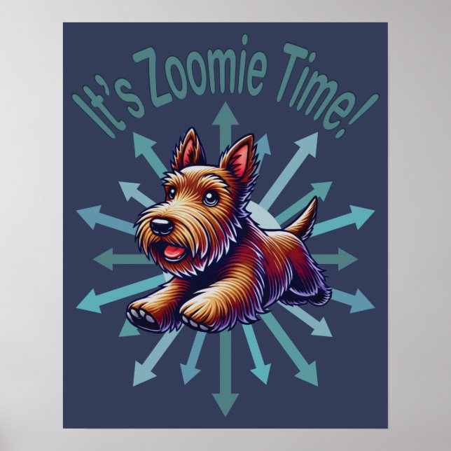 Affiche C'est le temps Zoomie Brown Scotty (Devant)