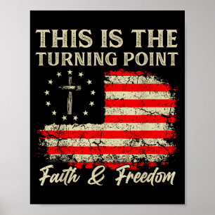Affiche C'est le tournant Foi chrétienne patriotique