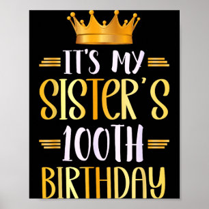 Affiche C'est les 100 ans de ma sœur Joyeux 100 ans