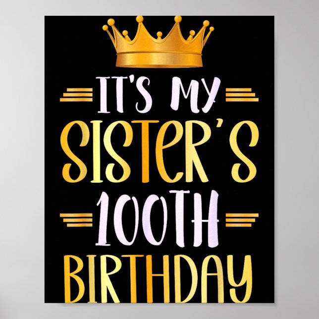 Affiche C'est les 100 ans de ma sœur Joyeux 100 ans  (Devant)