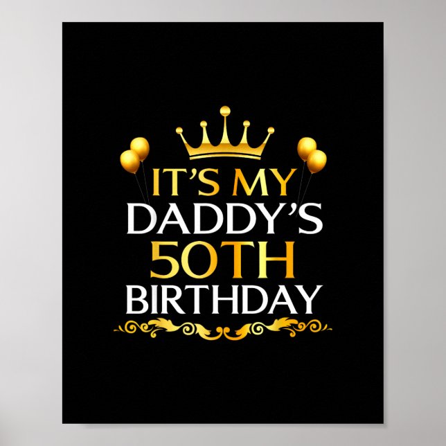 Affiche C'est les 10 ans de ma fille Joyeux Anniversaire 1 (Devant)