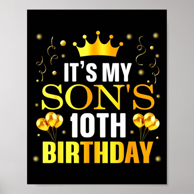 Affiche C'est les 10 ans de mon fils Joyeux Anniversaire 1 (Devant)