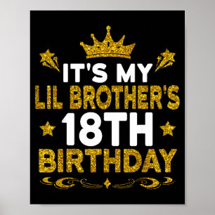 Affiche C'est les 18 ans de mon petit frère Joyeux 18 ans