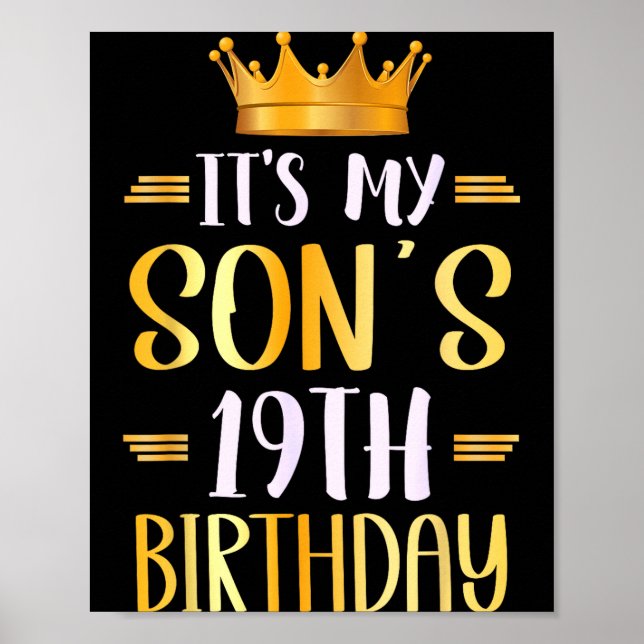 Affiche C'est les 19 ans de mon fils Joyeux 19 ans  (Devant)