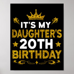 Affiche C'est les 20 ans de ma fille Joyeux Anniversaire 2