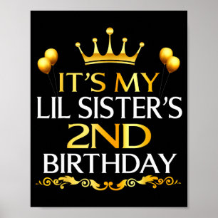 Affiche C'est les 2 ans de ma petite soeur Joyeux annivers