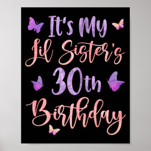 Affiche C'est les 30 ans de ma petite soeur Papillon 30 An