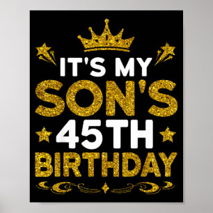 Affiche C'est les 45 ans de mon fils Joyeux Anniversaire 4