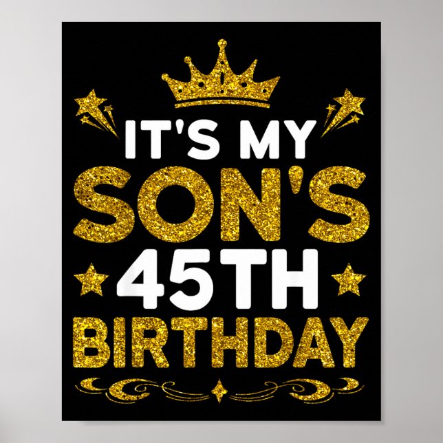 Affiche C'est les 45 ans de mon fils Joyeux Anniversaire 4 (Devant)