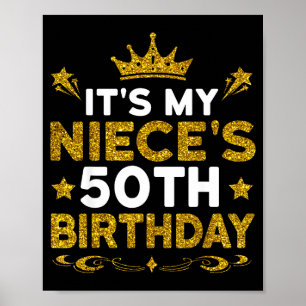 Affiche C'est les 50 ans de ma nièce Joyeux Anniversaire 5