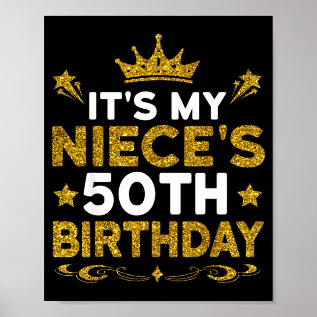 Affiche C'est les 50 ans de ma nièce Joyeux Anniversaire 5 (Devant)