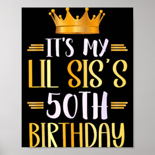 Affiche C'est les 50 ans de ma petite sœur Joyeux 50 ans